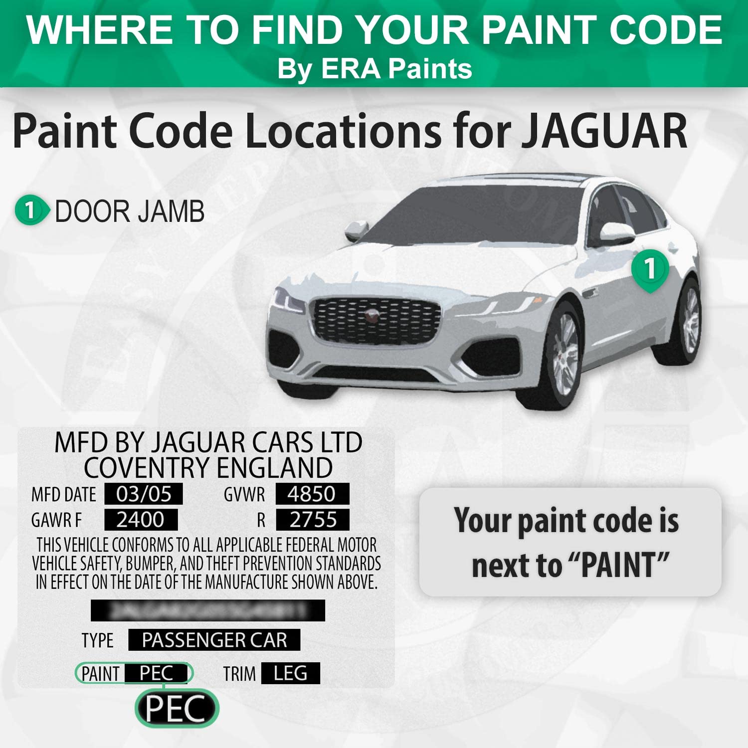 ERA Paints CAX/1AH/2165 - Odyssey Red Metallic Touch Up Paint Spray Kit for JAGUAR | Exact Color Match Automotive Paint | Perfect for Scratches, Chips & Repairs | DIY Car Touch Up & Professional Use