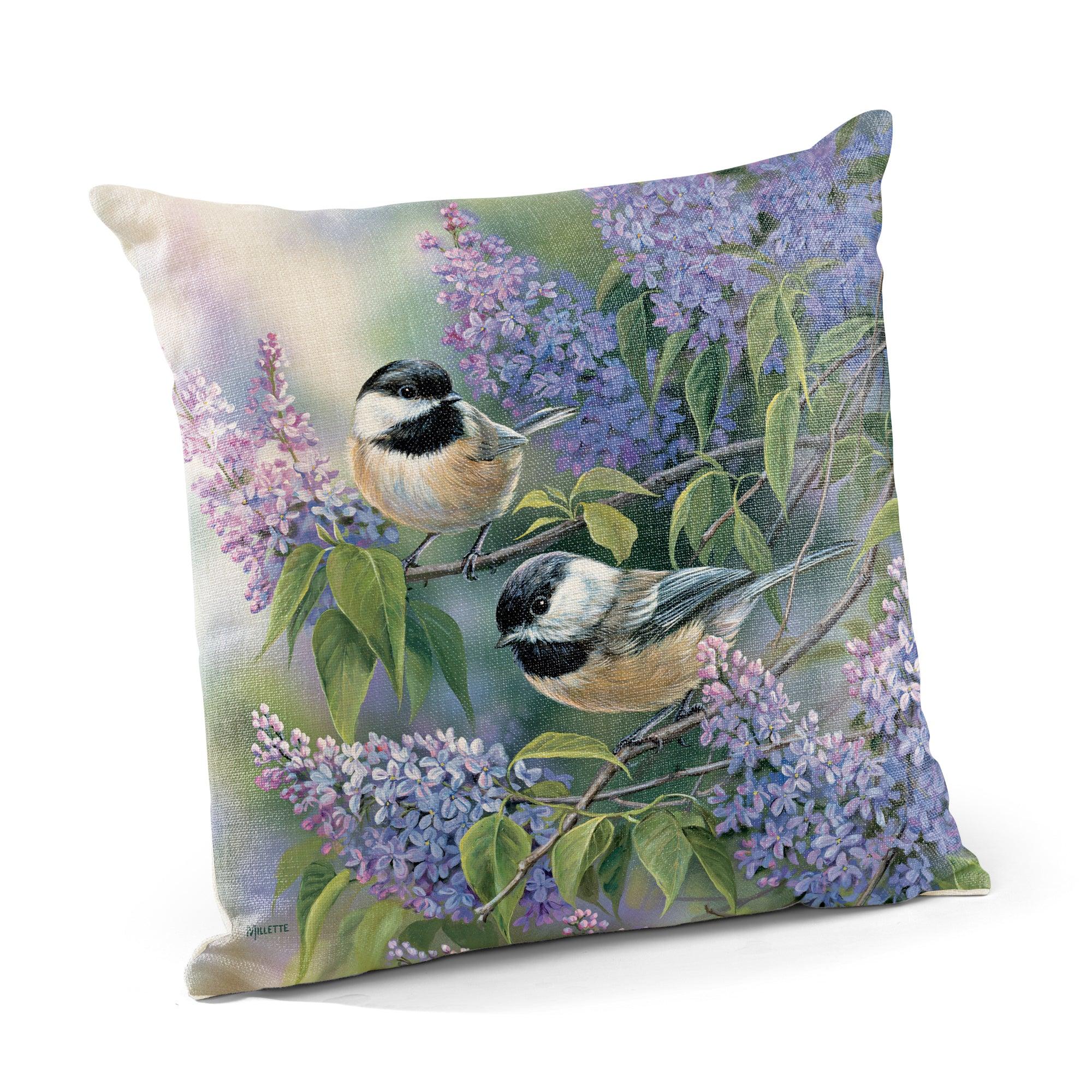 Chickadees & Lilacs - Handmade Floral Decor for Home, Wedding, and Garden - Perfect for Spring and Summer Decorations