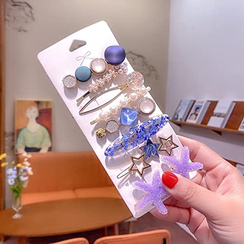 Korean Style Pearl Hair Clips for Women - 8-Pack Metal Barrettes with Plastic Pearls Hairpins for Girls | Wedding, Party, Prom & Everyday Hairstyle Accessories