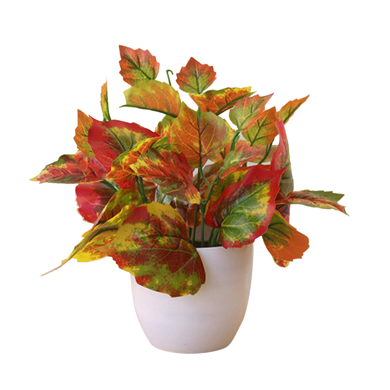 BARMI Artificial Flowers - Realistic Fake Potted Plants, Fade & Corrosion Resistant Plastic Simulation Bonsai for Wedding, Party, Home & Garden Decor (Set of 4) - Perfect for Indoor Decor, Office Desk, Table Centerpieces and Outdoor Landscaping