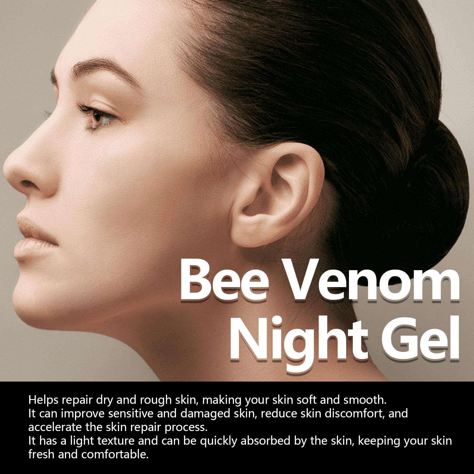 Anti-Aging Bee Venom Facial Gel Moisturizer - Collagen & Hyaluronic Acid Anti-Wrinkle Cream for Firming Skin & Reducing Fine Lines | Day & Night Hydrating Face Care for Youthful Glow
