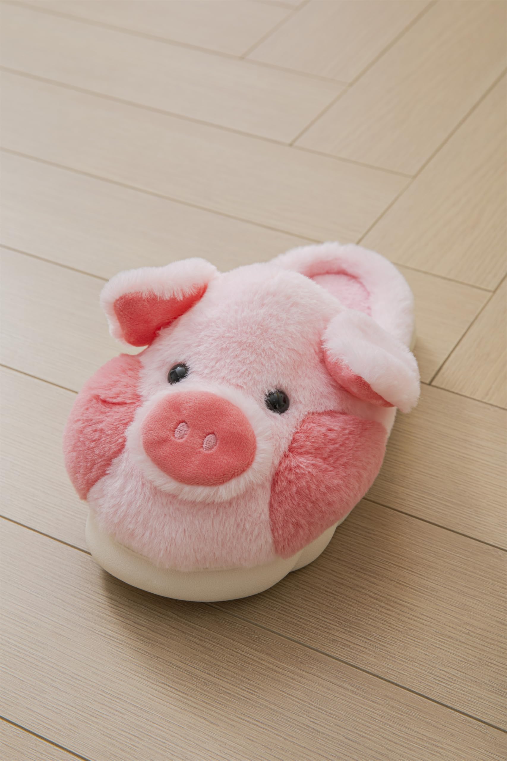 YILANLAN Cozy Adult Cotton Pig Slippers - Soft Plush Animal House Shoes for Women & Men - Perfect for Home, Lounge & Indoor Comfort