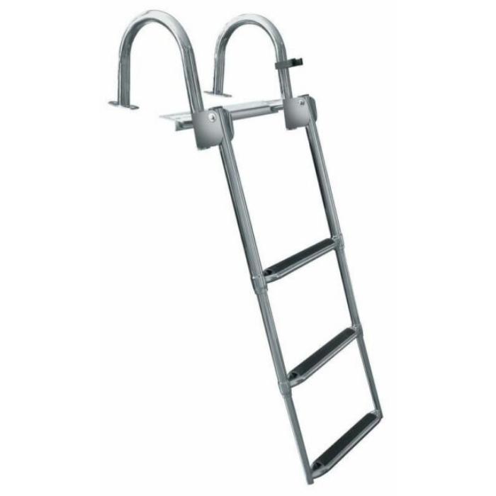 Premium JIF Marine GAT Stainless Steel Rear Entry Boat Ladder - Durable & Corrosion-Resistant for Easy Water Access on Yachts, Sailboats, and Fishing Boats