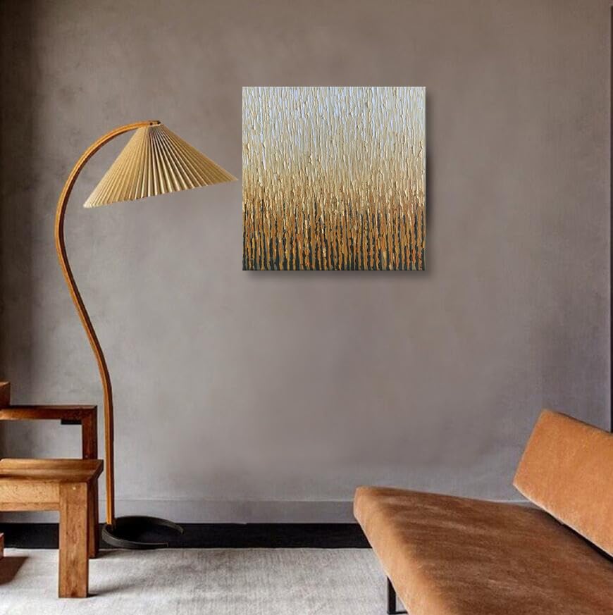 Extra Large Hand Painted Brown Abstract Textured Canvas Wall Art - Modern Oil Painting for Living Room & Bedroom Decor - Perfect for Contemporary Home, Office, and Relaxing Spaces