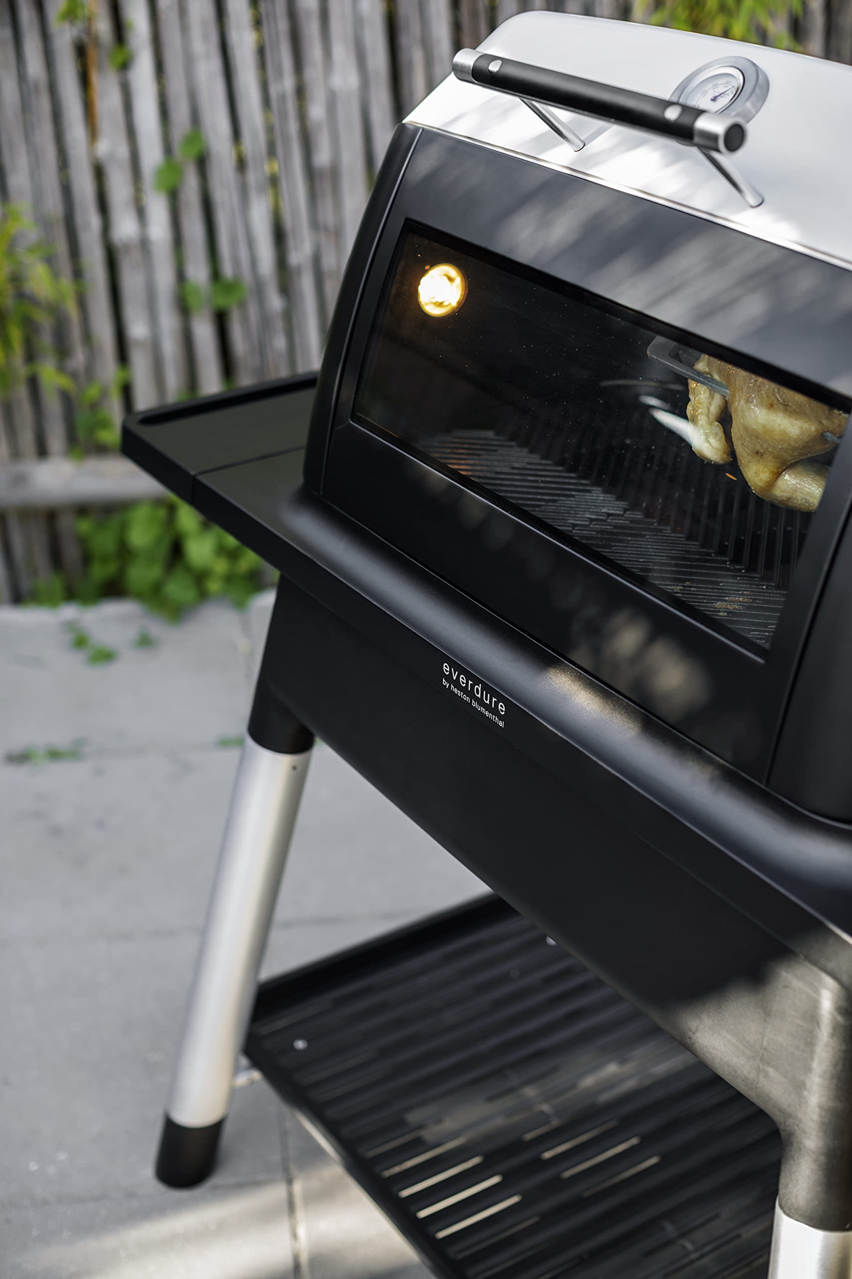 Everdure Rotisserie Kit with Internal Viewing Light - Compatible with Gas Grills | Rotating Spit with Large Glass Window & Collapsible Design | Perfect for Backyard BBQs, Camping & Outdoor Cooking