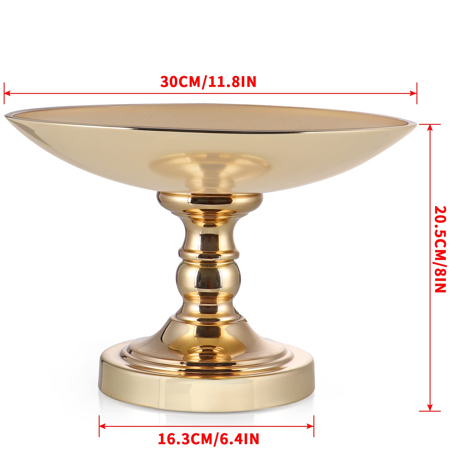 MDLUU Gold Pedestal Bowl - 11.8
