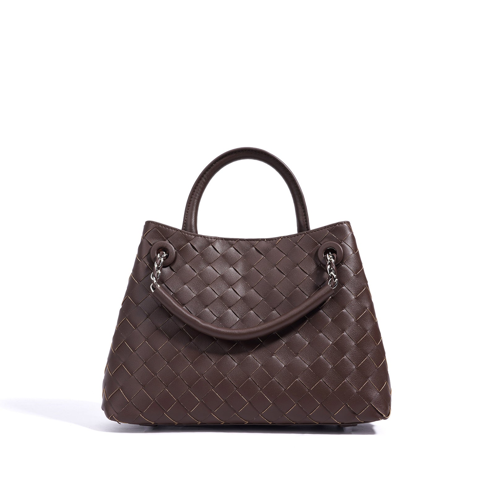 Stylish Woven Leather Crossbody Chain Bag for Women - Trendy Handbag Purse with Adjustable Strap - Perfect for Parties, Dating & Daily Use