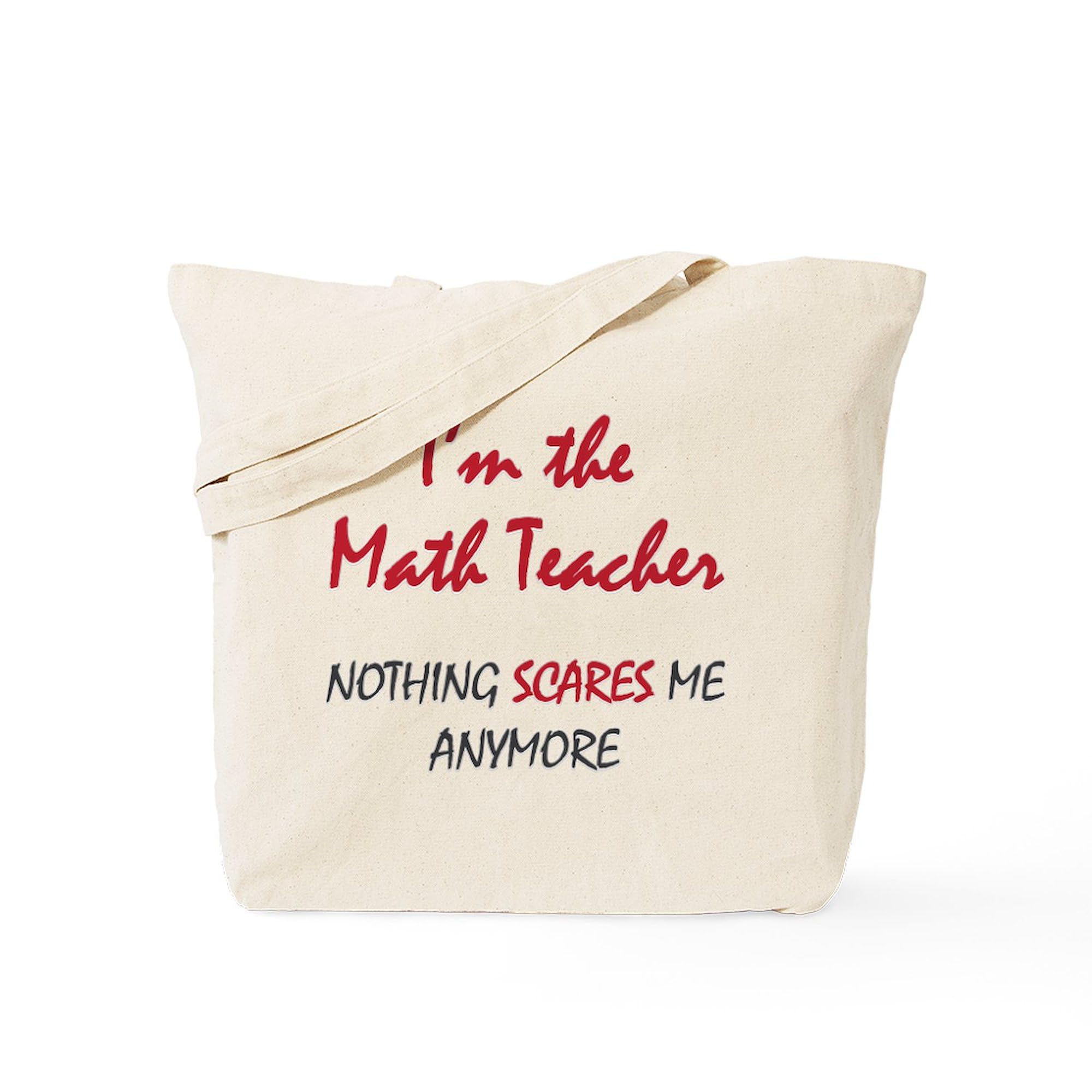 Math Teacher Tote Bag - Natural Canvas Reusable Shopping Bag for School, Groceries & Everyday Use | Durable & Eco-Friendly