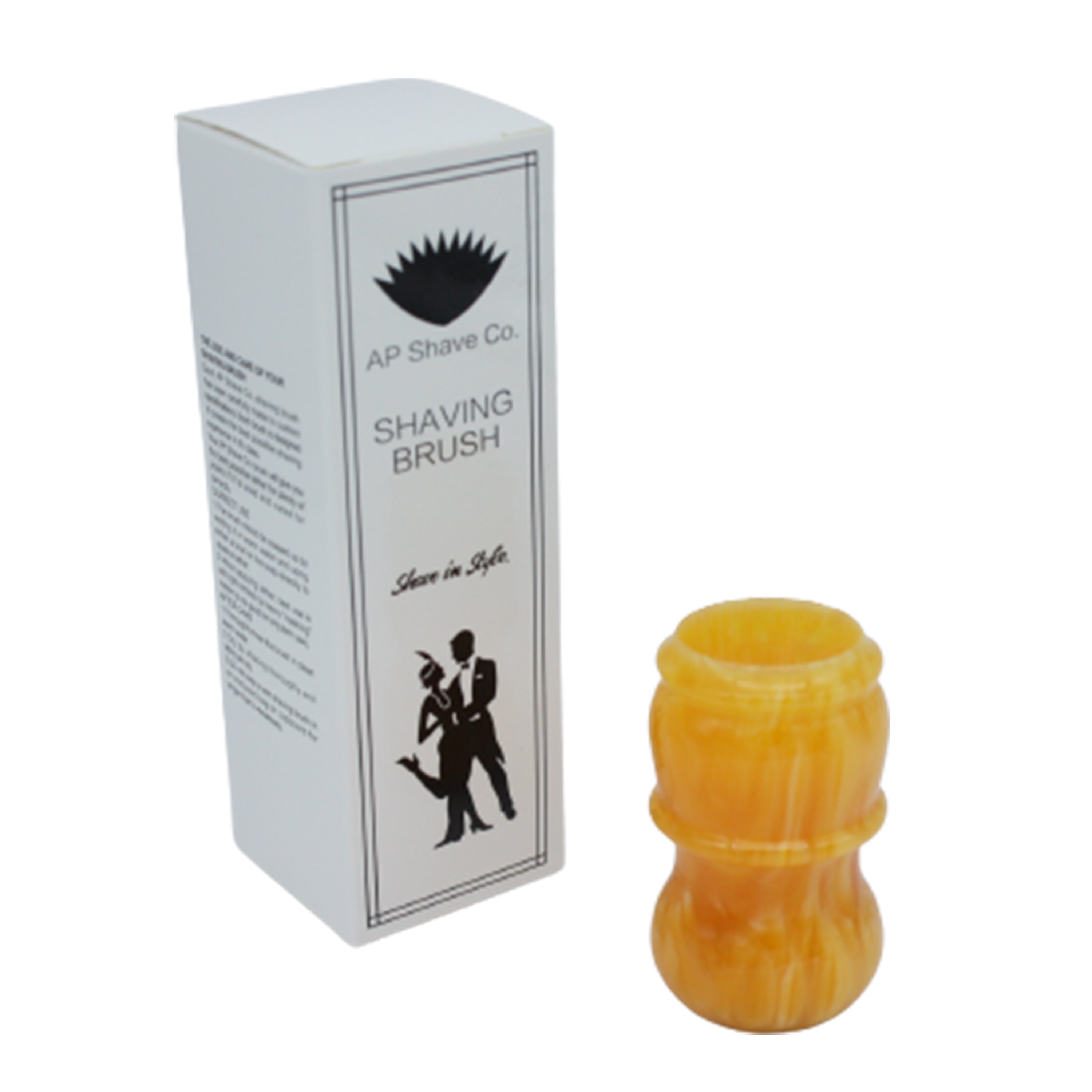 Premium Amber Handmade Shaving Brush Handle for 24mm & 26mm Knots - Luxury Wet Shaving Accessory for Men's Grooming & Barber Shop Use