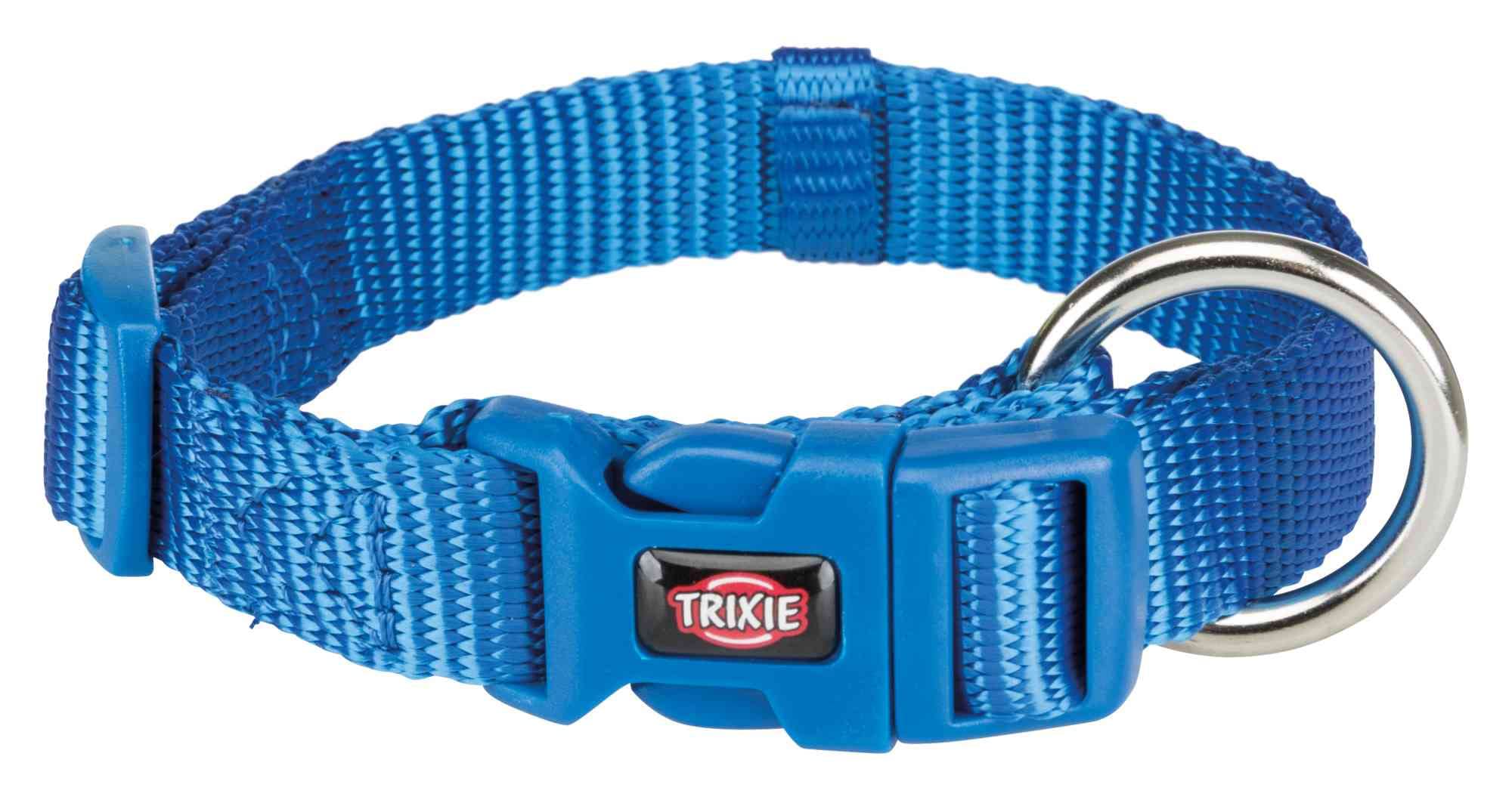 TRIXIE Nylon Premium Dog Collar - Adjustable Pet Collar with Leash Connector, Stylish Royal Blue Design for Small to Medium Dogs (30-45cm) - Perfect for Daily Walks, Training & Outdoor Adventures