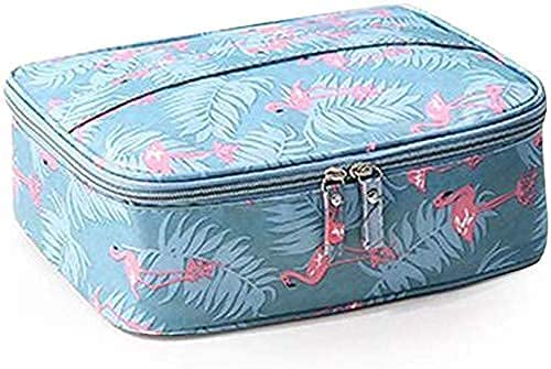 KNYUC MART 1 Layer Makeup Toiletry Bag Organizer - Waterproof Polyester Travel Cosmetic Case with Zipper for Women, Multi Color - Perfect for Travel, Gym, and Daily Essentials Storage