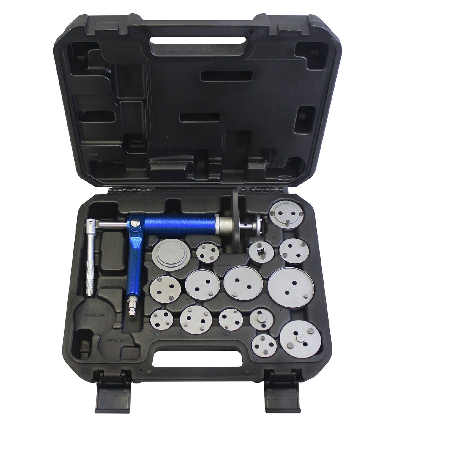 Mastercool 43050 Air Powered Brake Caliper Wind Back Tool Kit - Professional Brake Caliper Compressor for Auto Repair Shops & DIY Mechanics - Perfect for Disc Brake Service & Maintenance