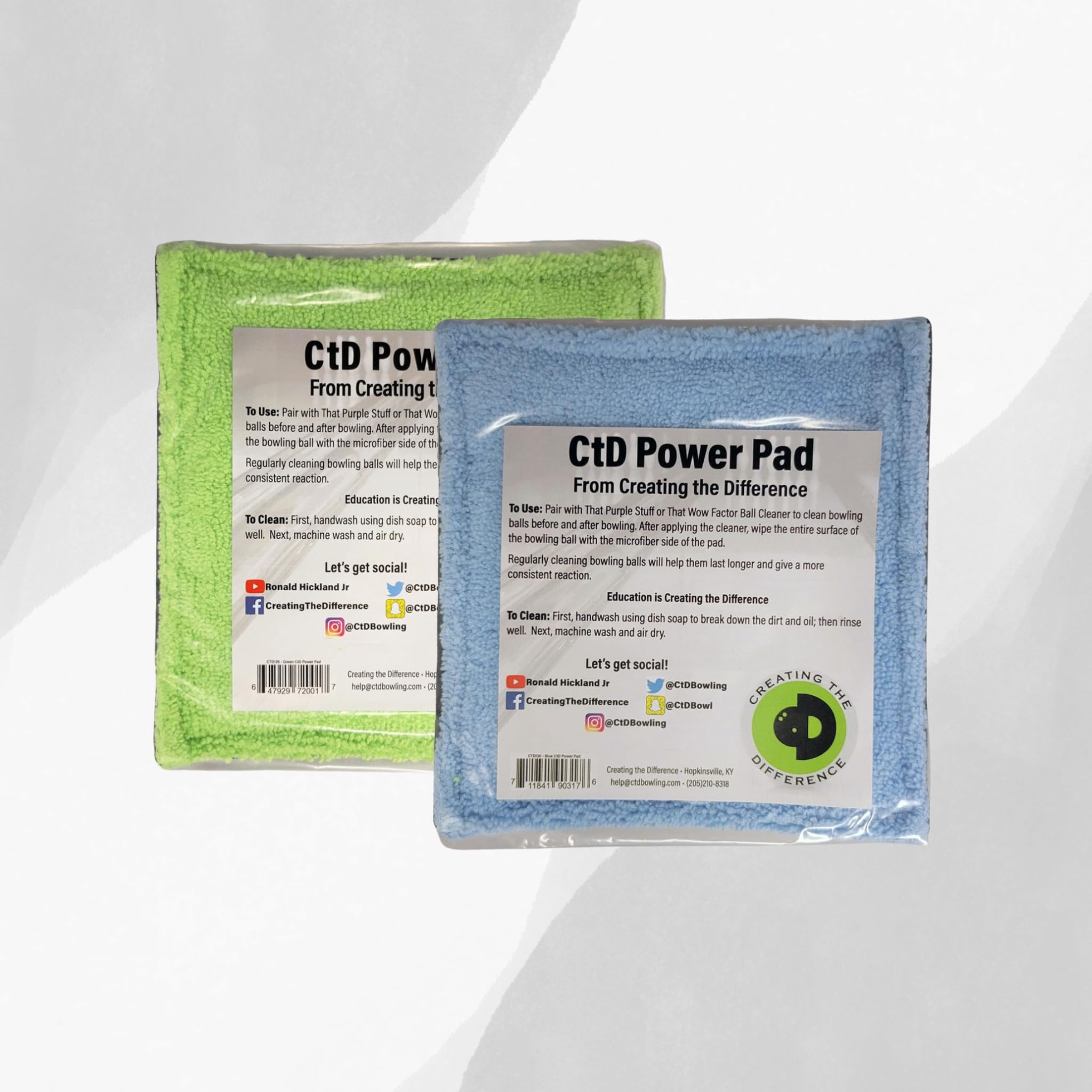 Creating the Difference Power Pad – Premium Microfiber Bowling Ball Cleaning Towel | Effective Bowling Ball Cleaner for Removing Dirt & Oil | Essential Bowling Supplies & Accessories | Perfect for Pro Shops & Home Practice