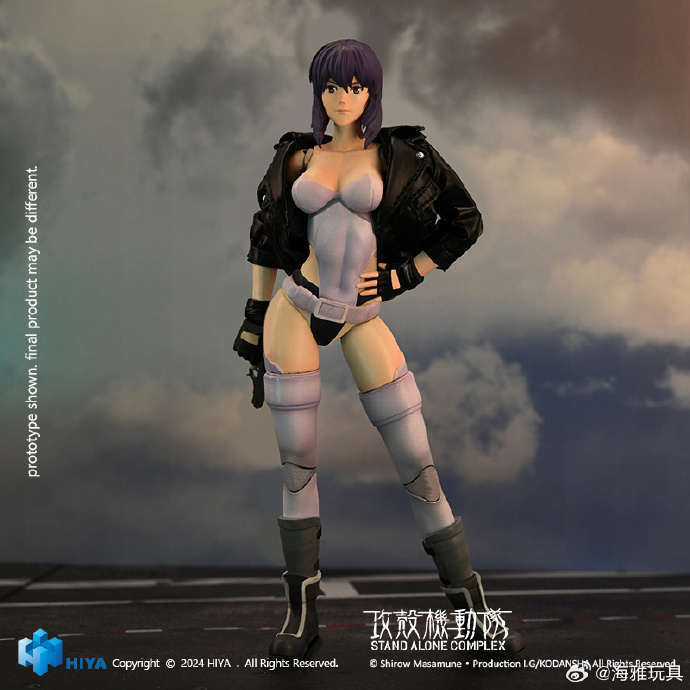 HIYA 14.5CM 1/12 Scale Motoko Kusanagi Action Figure - Ghost in the Shell Stand Alone Complex Collectible Model for Anime Fans | Perfect for Display, Photography & Cosplay Inspiration