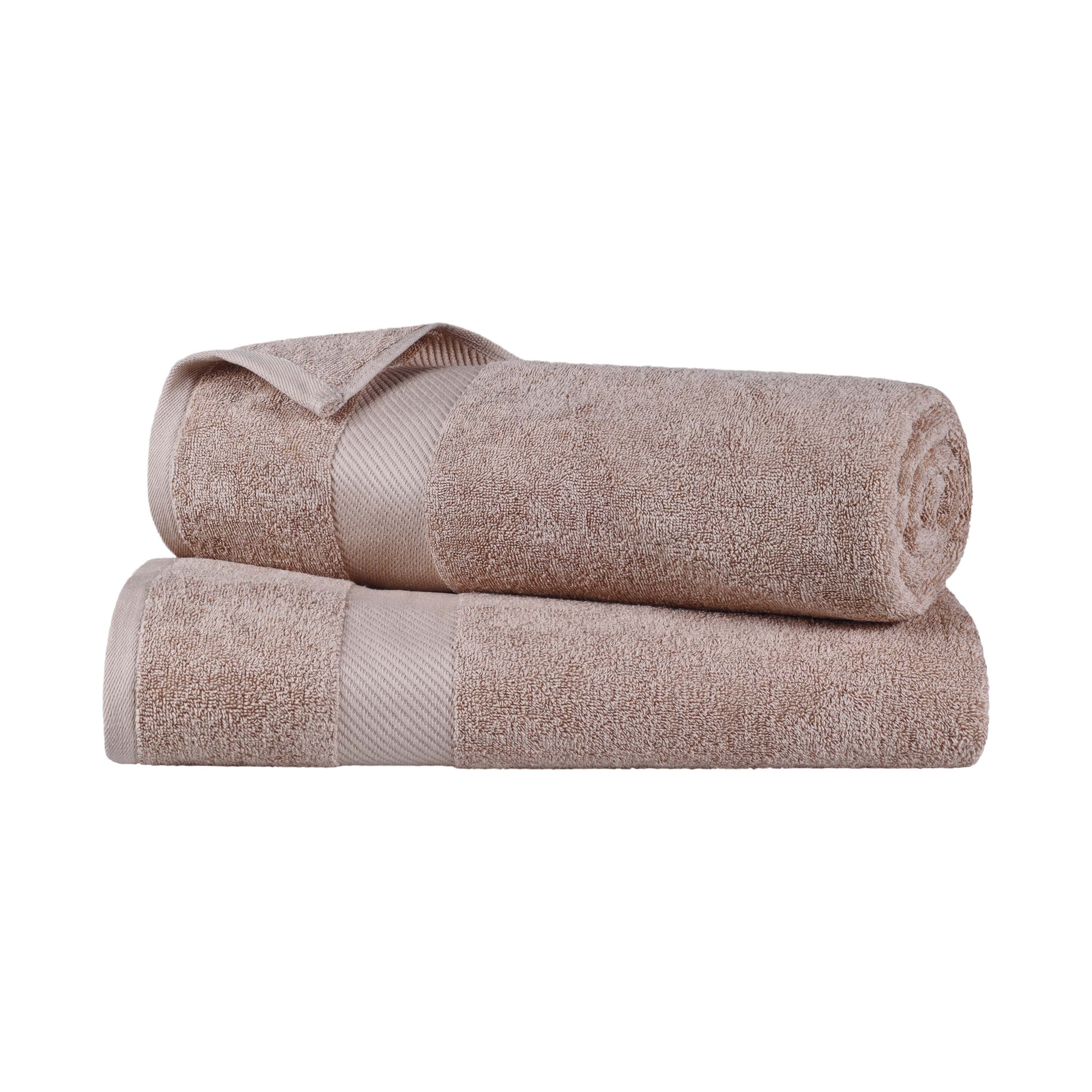 Premium Egyptian Cotton 2-Piece Bath Sheet Set with Luxury Dobby Border - Ultra Soft & Absorbent Towels for Spa, Hotel & Home Bathroom Luxury