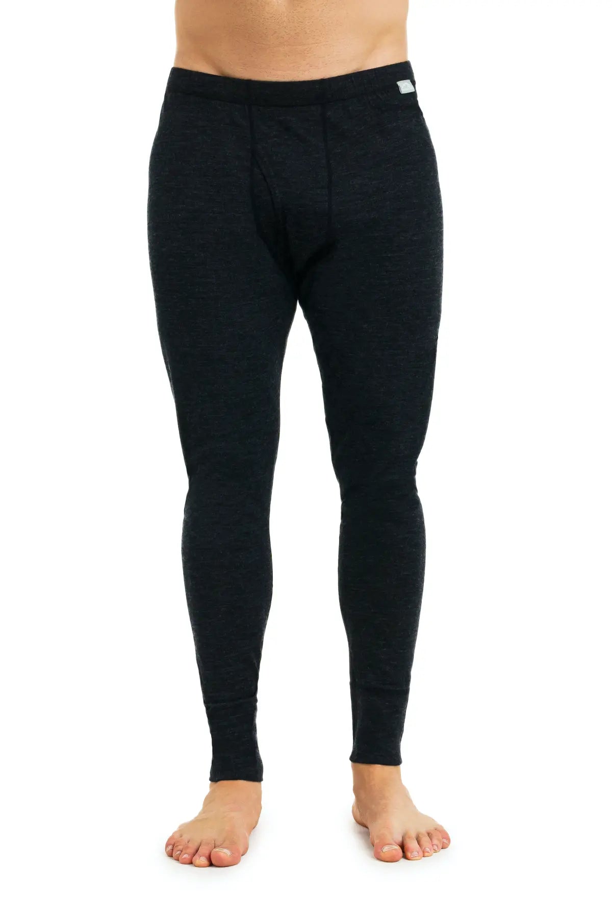 Premium Men's Merino Wool Pants 165 - Soft & Breathable Heathered Black Trousers for Outdoor Hiking, Travel & Casual Wear