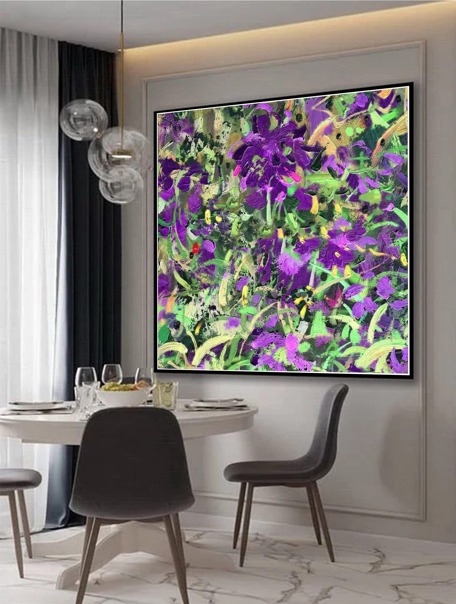 Desert Abstract Painting - Purple & Brown Large Canvas Wall Art for Living Room, Bedroom & Office Decor | Modern Home & Office Decor