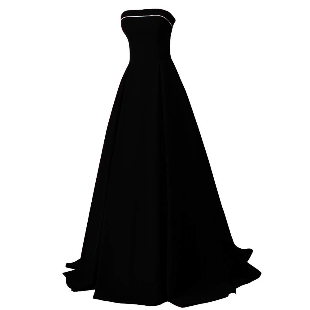 Kivary Women's Velvet Strapless Wedding Dress with Double Neckline - Elegant Long Formal Prom Gown for Brides, Evening Parties & Special Occasions