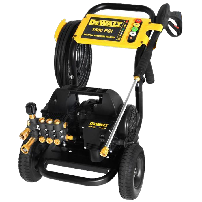 DEWALT DXPW1500E 1500 PSI 2 GPM Electric Pressure Washer - Heavy Duty Power Cleaner for Driveways, Decks, Siding & Outdoor Cleaning