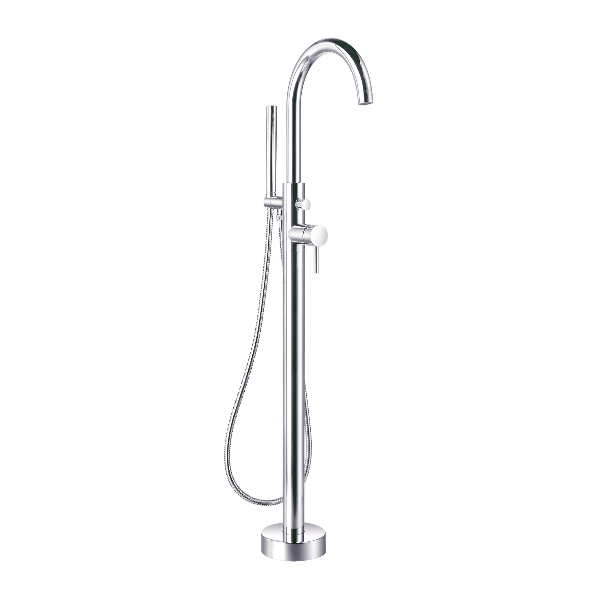 Premium Floor Mount Bathtub Faucet - Durable Brass Construction with Adjustable Water Flow - Perfect for Modern Bathroom Renovations and Spa-Like Relaxation