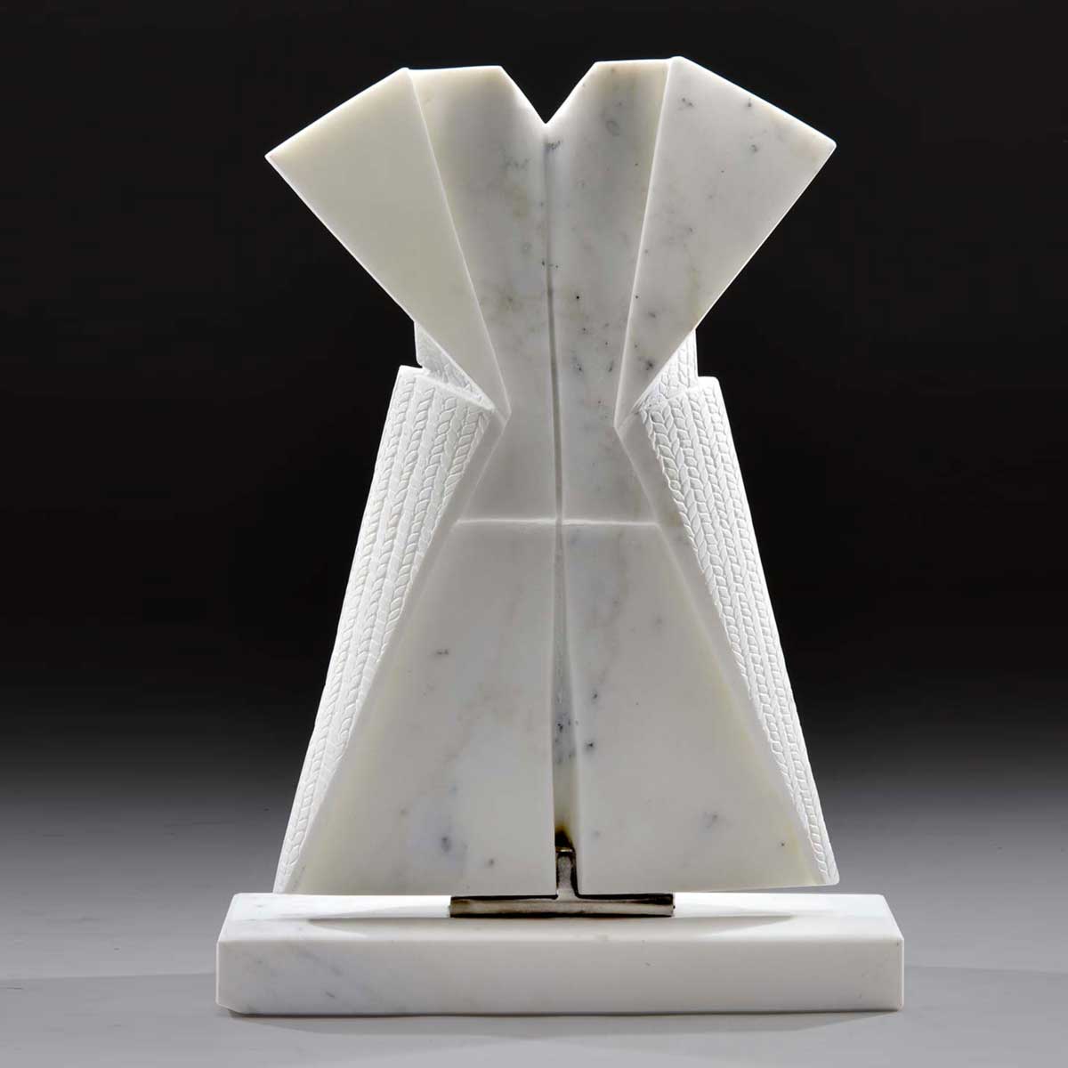 Carrara Marble Dress Sculpture - Elegant Home Decor & Wedding Centerpiece - Perfect for Living Room, Office & Gift