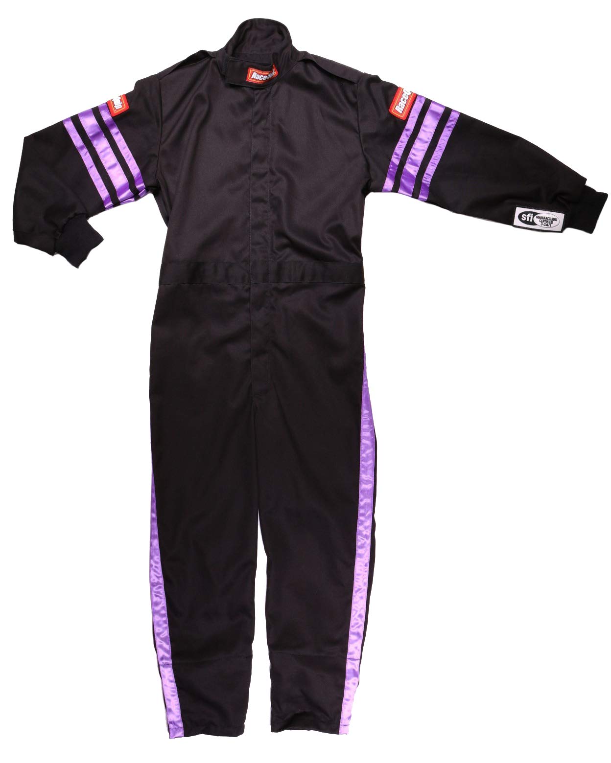 RaceQuip SFI 3.2A/1 Certified Single Layer Racing Fire Suit - Purple One Piece Driver Suit for Motorsports & Track Safety