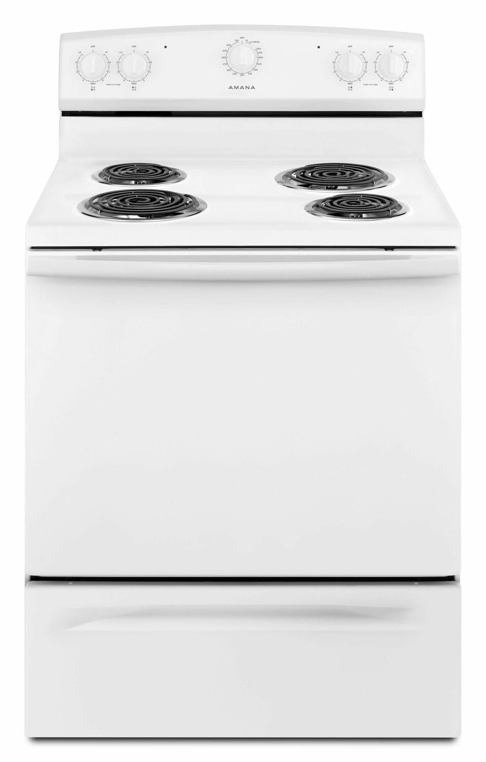 Amana ACR2303MFW 30-Inch Electric Range with Warm Hold Feature - White | Perfect for Home Kitchens & Small Restaurants