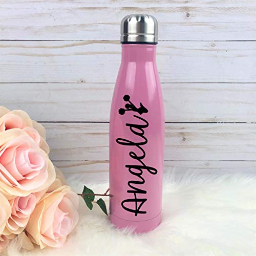 Custom Insulated Tumbler with Lid & Straw - 20oz Stainless Steel Water Bottle for Sports, Gym, Cheerleading - Personalized Name & Design - BPA Free, Leakproof, Keeps Drinks Cold/Hot 24 Hours - Perfect for Workouts, School, Office & Outdoor Activities