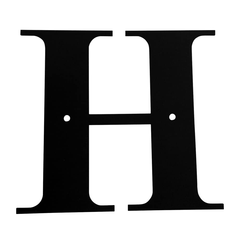 Vintage Wrought Iron House Letter H - Small Decorative Metal Initial for Home Door Wall Decor | Perfect for Farmhouse, Cottage & Rustic Style Homes