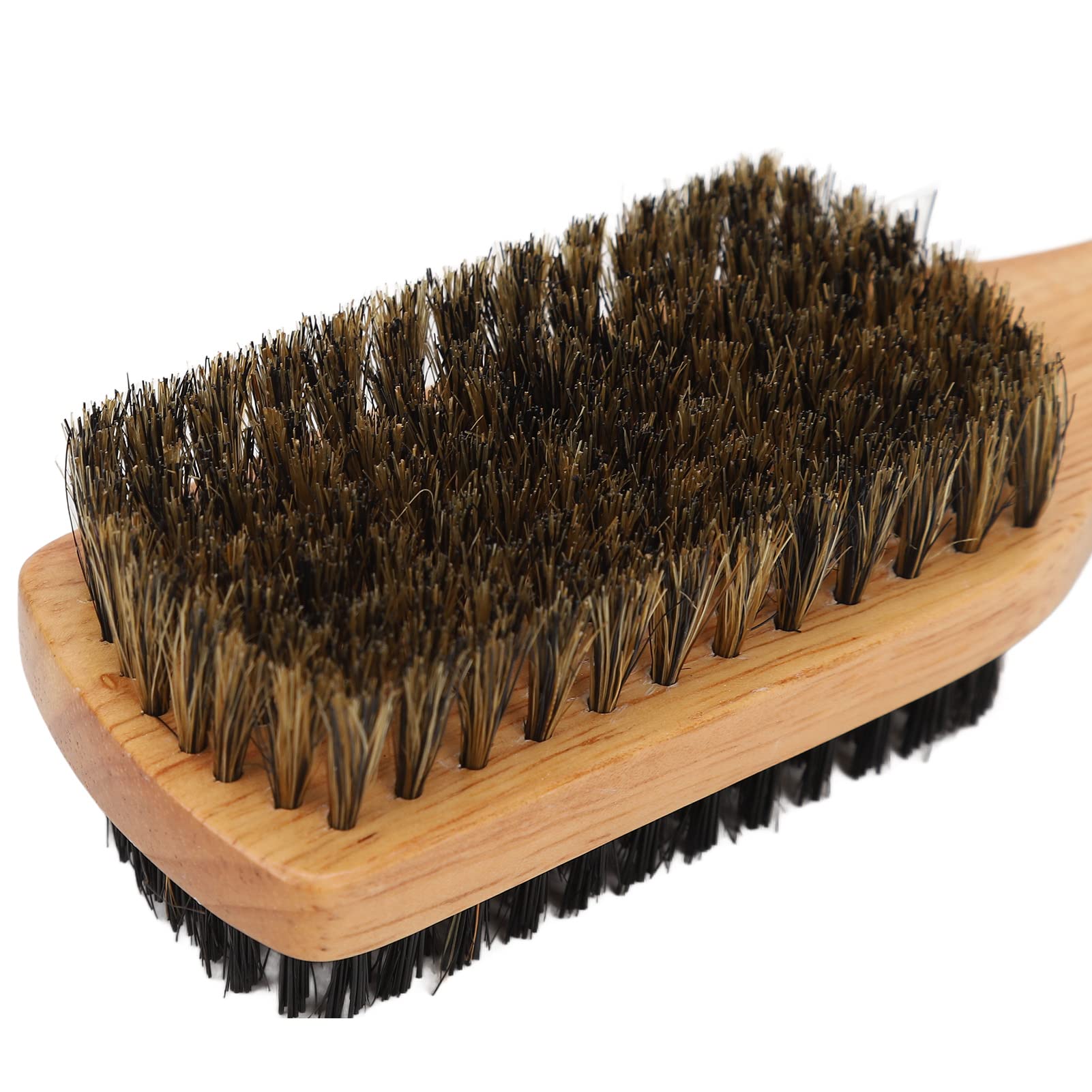 Premium Double Sided Beard Brush for Men - Wooden Handle & Nylon Bristles for Styling, Cleansing & Exfoliating | Perfect for Home Grooming, Salon Use & Travel Essentials | Mustache & Facial Hair Care Tool