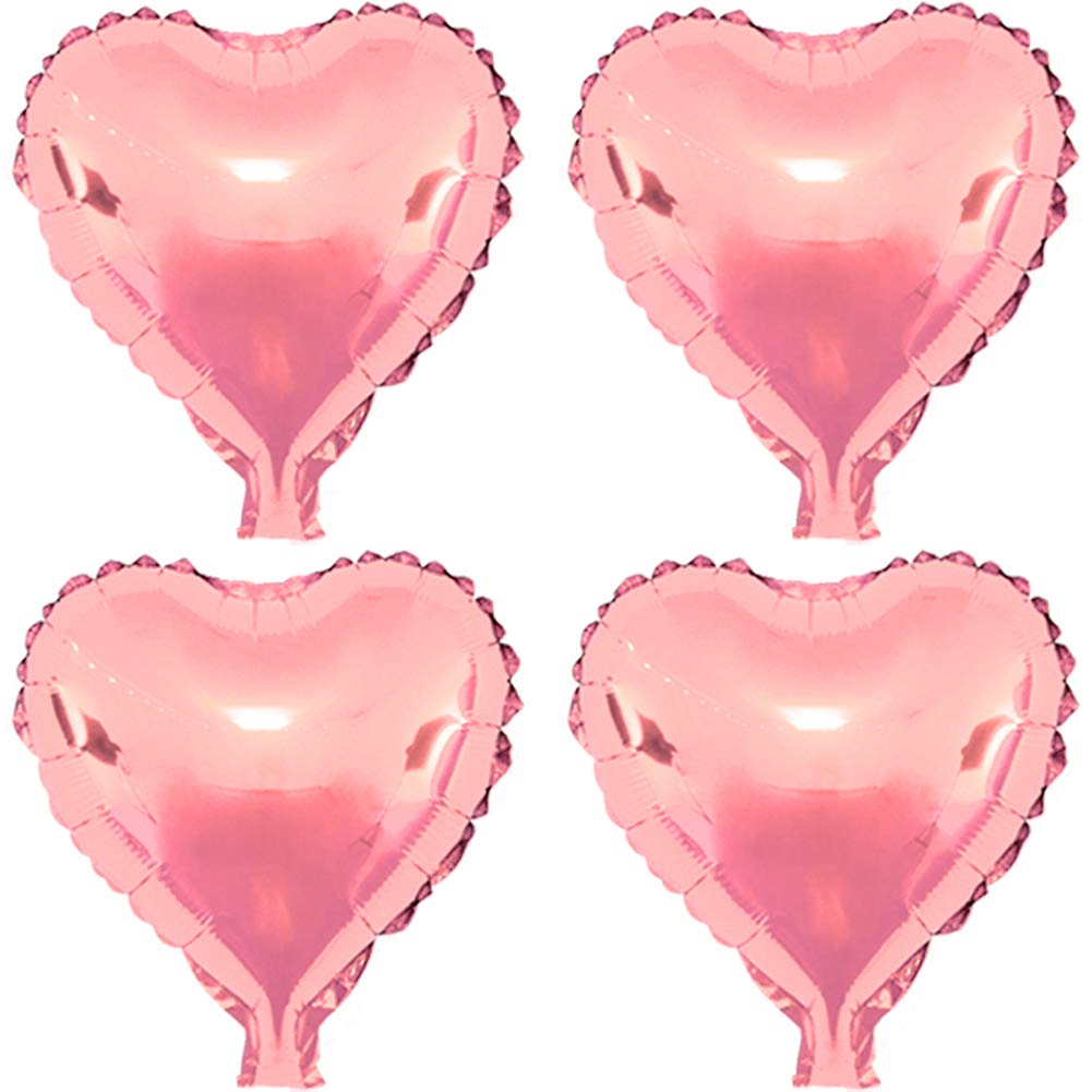24-Pack Light Pink Heart Shaped Foil Mylar Balloons - 18 Inch Party Decorations for Birthdays, Weddings, Engagements, Celebrations & Holidays - Perfect for Romantic Events, Baby Showers & Photo Backdrops
