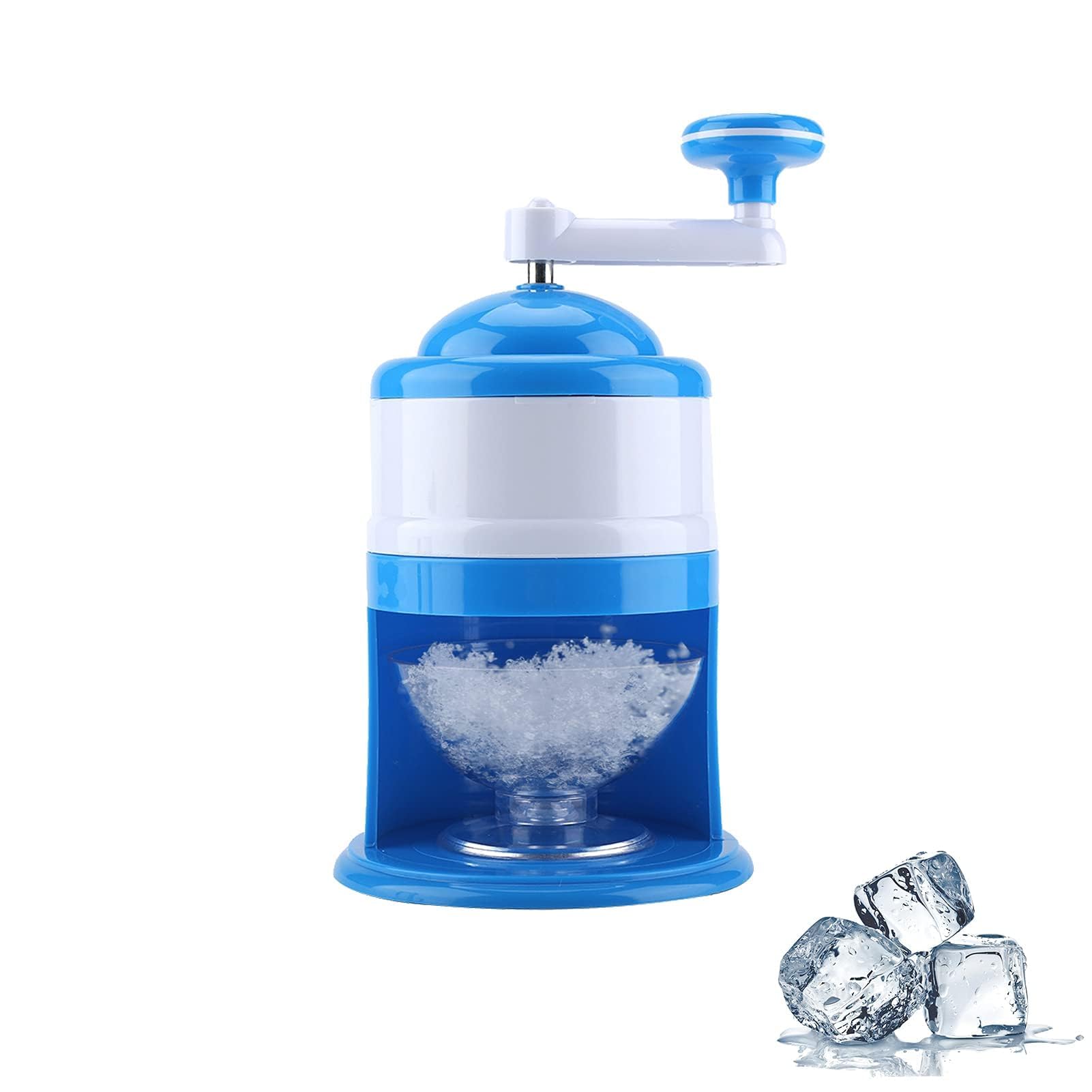 Portable Manual Ice Crusher Machine - Countertop Ice Shaver for Snow Cones, Slushies & Cocktails | Includes Free Ice Cube Trays | Perfect for Home Bars, Parties & Summer Treats