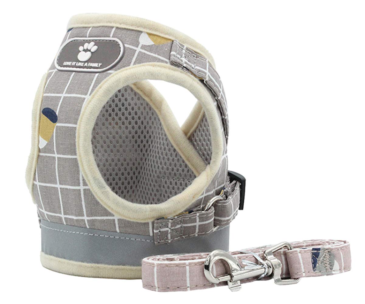 HELX Reflective Small Dog & Cat Harness with Leash - Adjustable Puppy Vest for Night Walks, Outdoor Adventures & Pet Safety
