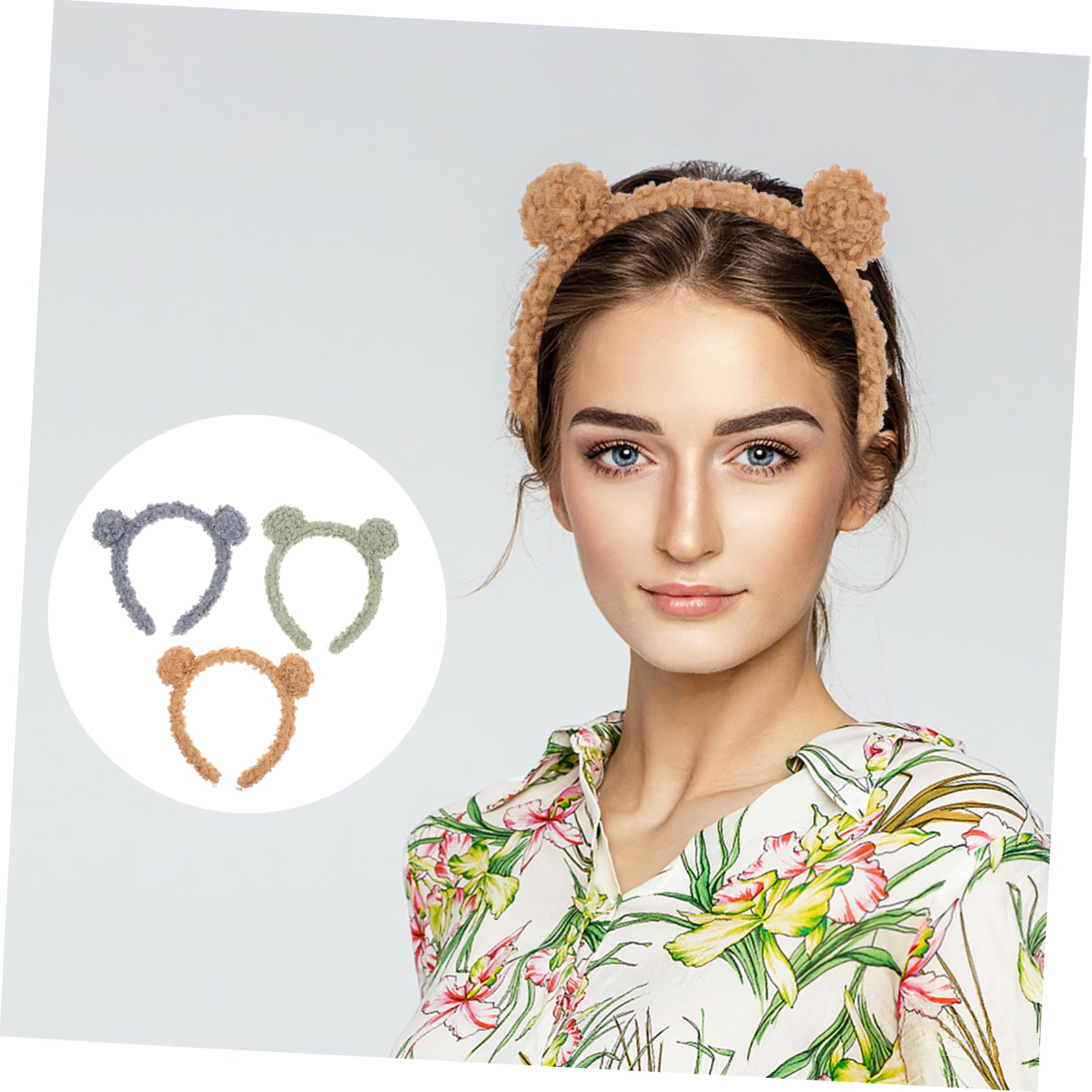 Minkissy 3-Piece Plush Ear Headband Set - Fluffy Ball Headbands for Girls, Women, Boys - Perfect for Parties, Cosplay, Halloween & Masquerade Costumes - Soft & Comfortable for Daily Wear or Special Events