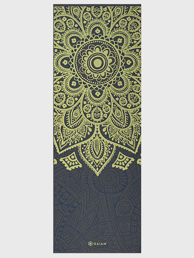 Gaiam Premium Sundial Layers Yoga Mat 6mm - Non-Slip Eco-Friendly Exercise Mat for Yoga, Pilates & Home Workouts