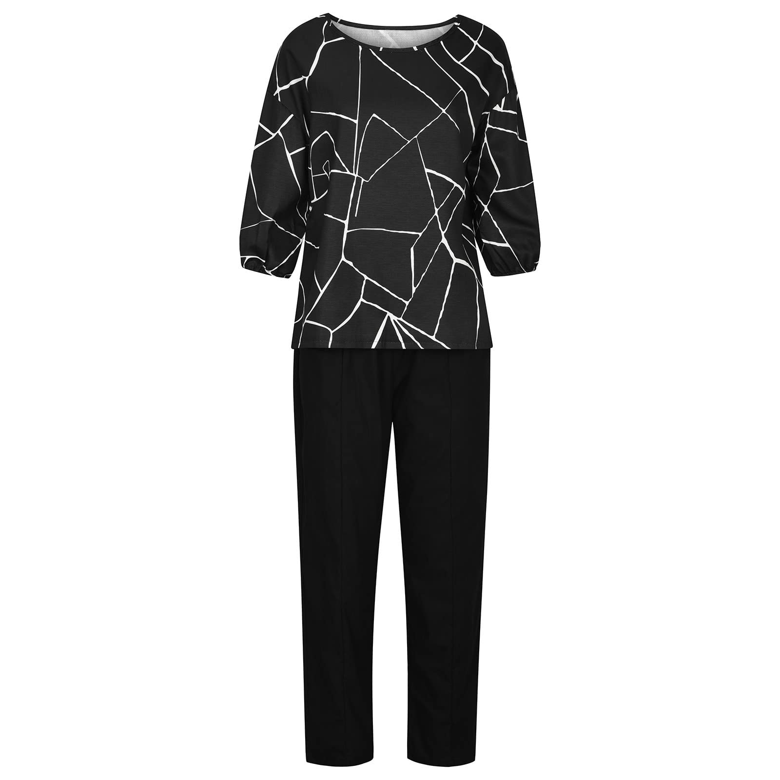 Women's Summer 2-Piece Outfit Set - Short Sleeve Lounge & Vacation Shorts Set | Comfortable Casual Wear for Beach, Travel, and Home Relaxation