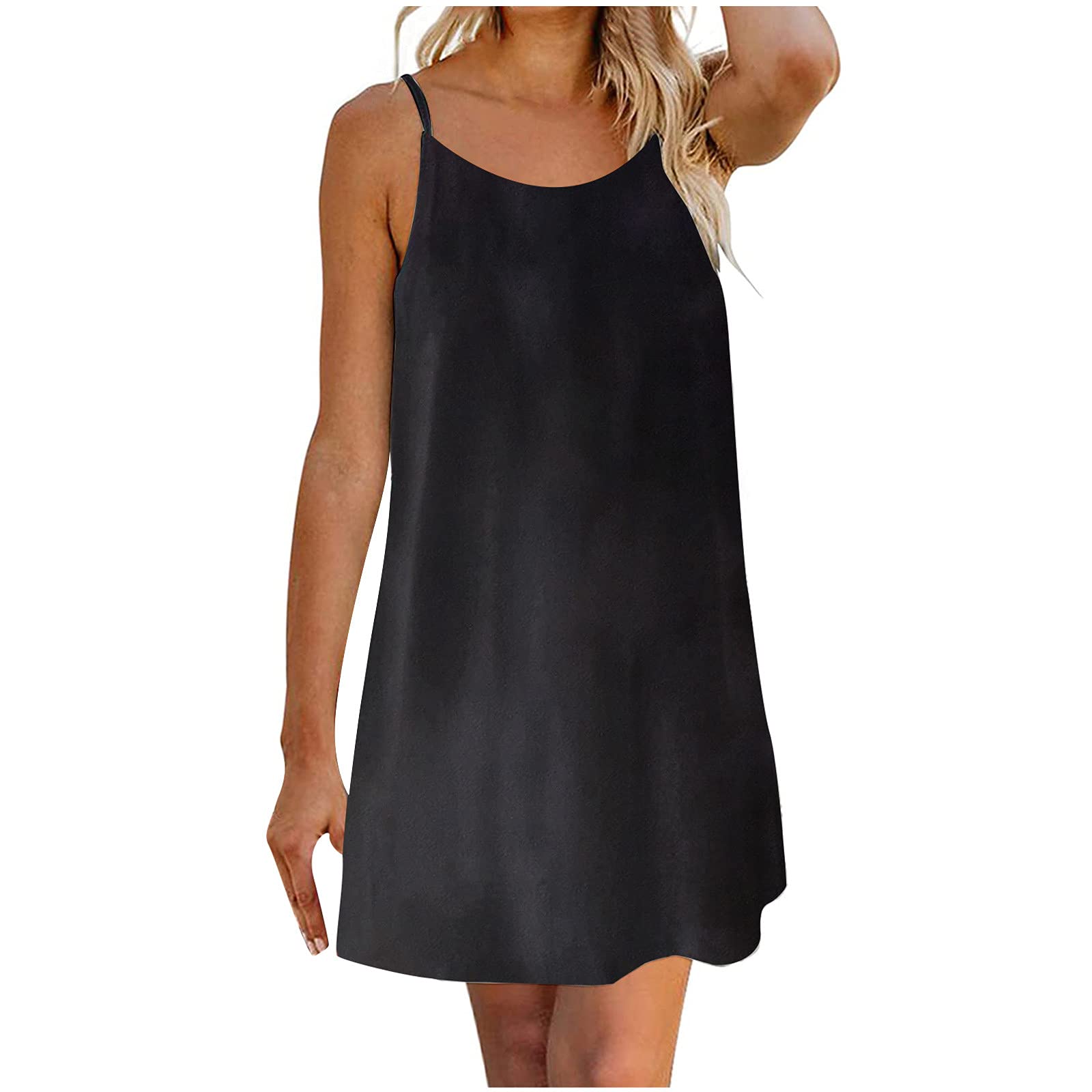 Women's Floral Summer Sundress - Casual Sleeveless Open Back Mini Dress for Beach, Vacation & Outdoor Activities | Lightweight Breathable Short Dress for Women