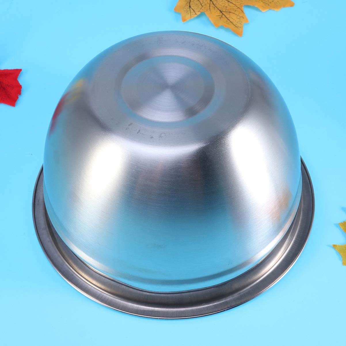 5-Piece Stainless Steel Mixing Bowls Set - Fruit Salad Bowl, Vegetable Serving Bowl, Egg Beating Bowl for Kitchen, Baking & Food Prep | Durable & Easy Clean