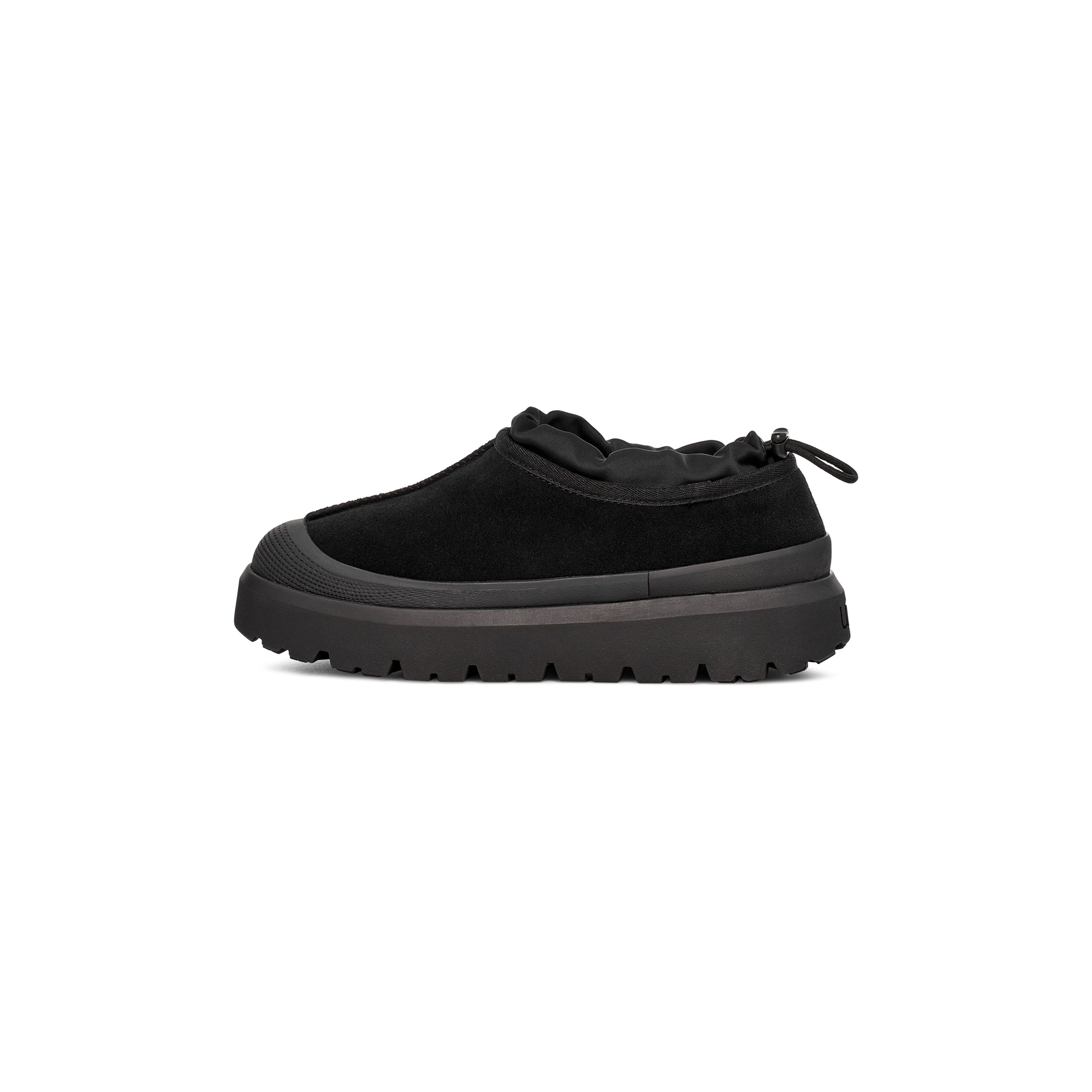 UGG All Gender Tasman Weather Hybrid Slippers - Black | Cozy Indoor/Outdoor House Shoes for Men & Women | Perfect for Home, Travel & Cold Weather