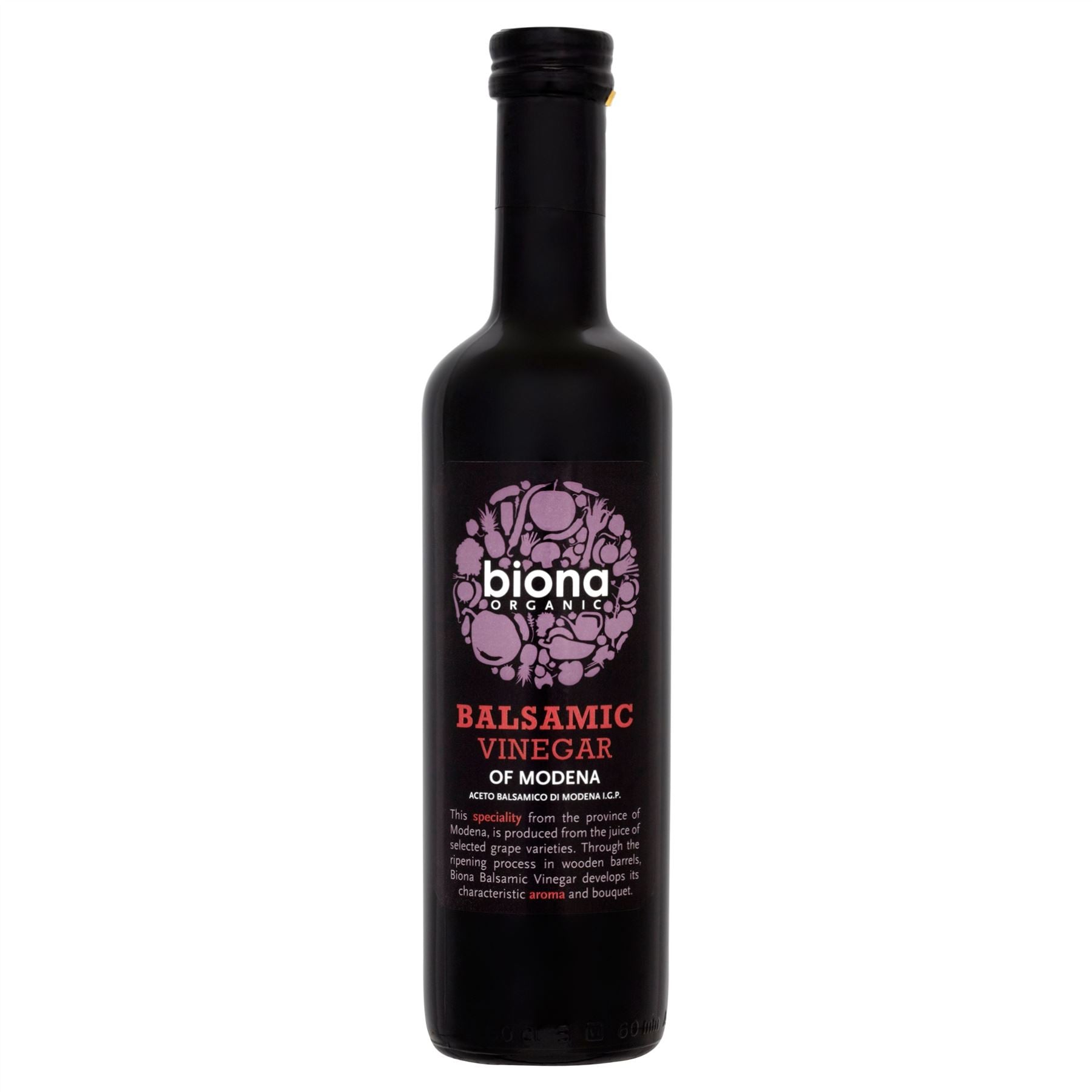 Biona Organic Balsamic Vinegar of Modena 500ml - Premium Italian Glaze for Salads, Pasta & Gourmet Cooking