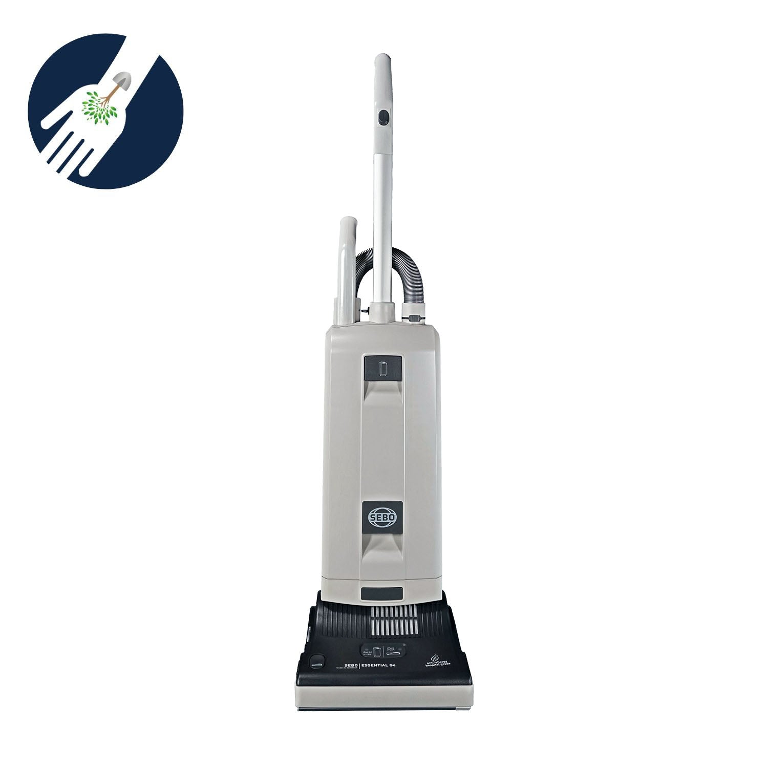 SEBO Essential G4 Upright Vacuum Cleaner 90406AM - Powerful Suction, HEPA Filtration, Lightweight (Gray) - Ideal for Hardwood Floors, Carpets & Pet Hair Removal in Homes & Offices