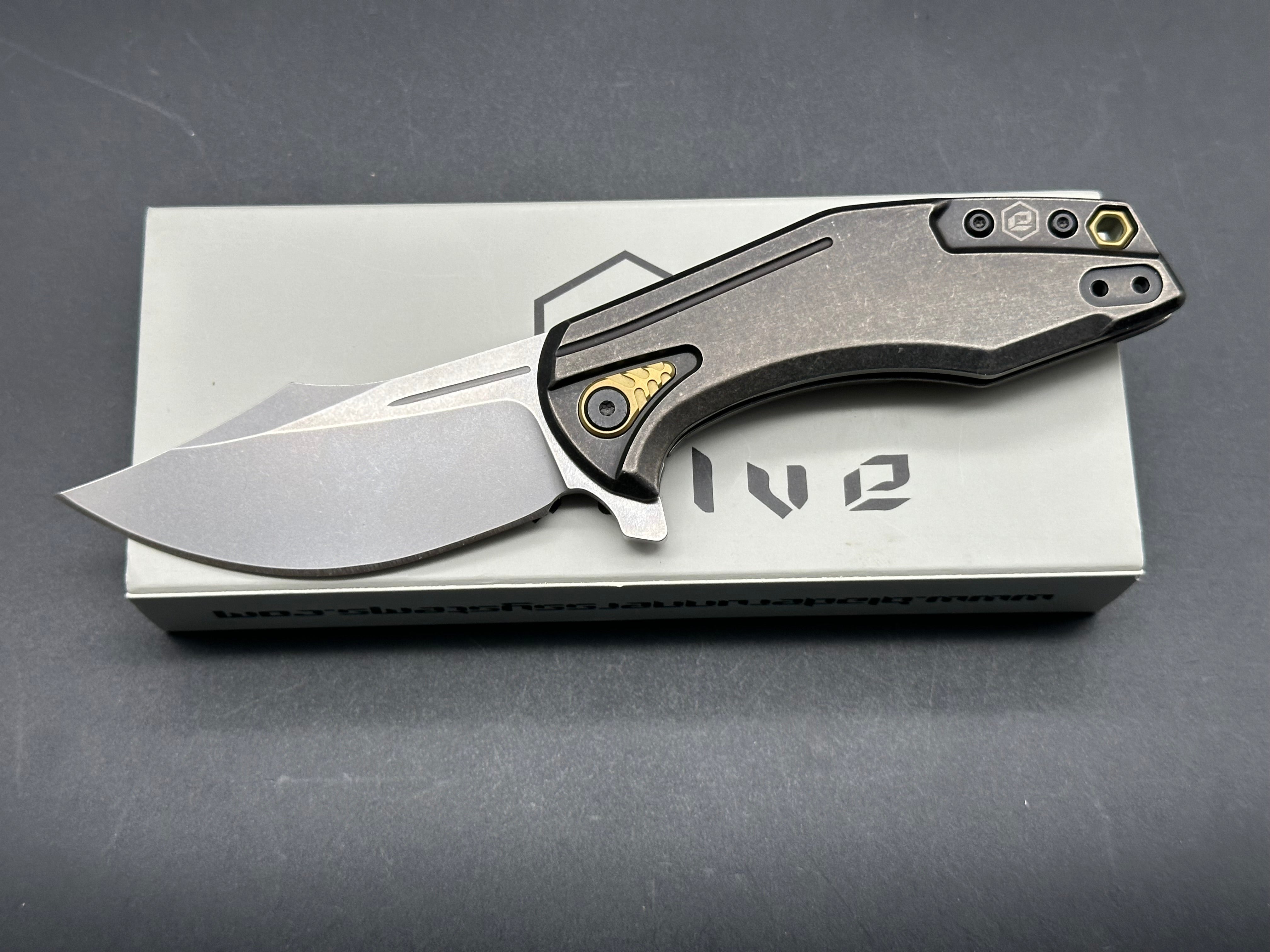 BRS E Volve Overwatch Frame Lock Folding Knife - Titanium Handle, 3.625