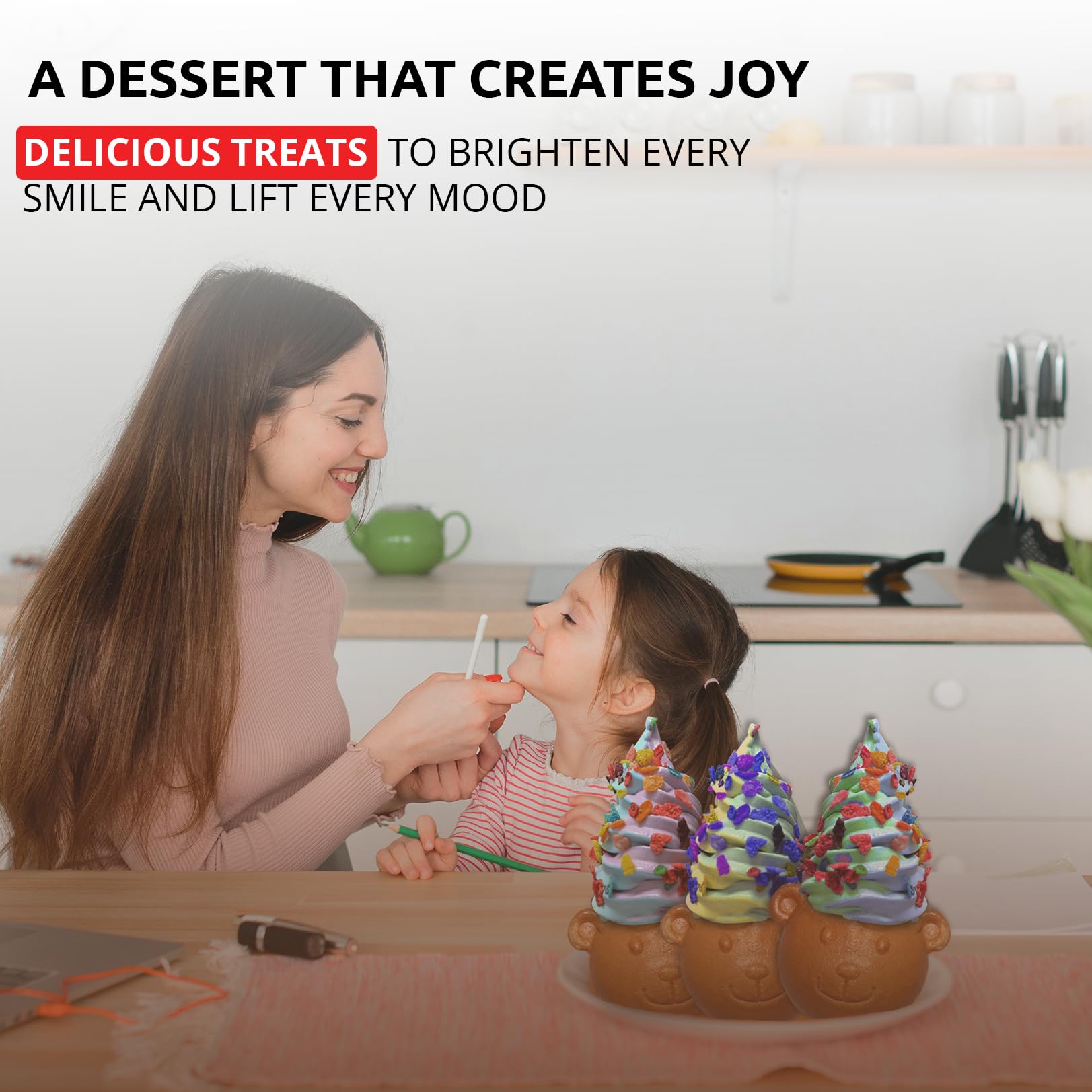 Commercial Nonstick Electric Ice Cream Taiyaki Bear Waffle Maker - 110V/220V Dual Voltage Baker Machine for Home, Cafe & Party Dessert Making