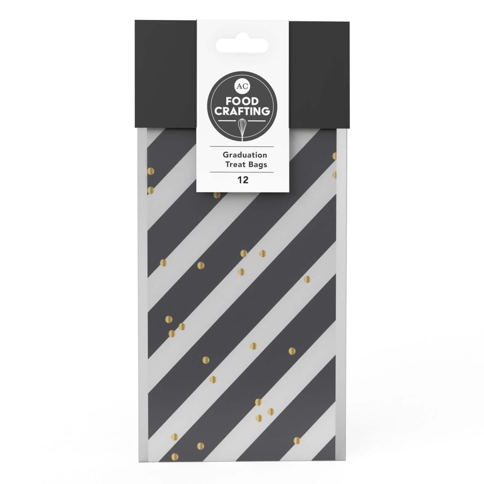 AC Food Crafting Graduation Treat Bags - 50 Pack Disposable Snack Bags for Parties, School Events & Celebrations - Perfect for Candy, Cookies & Small Gifts