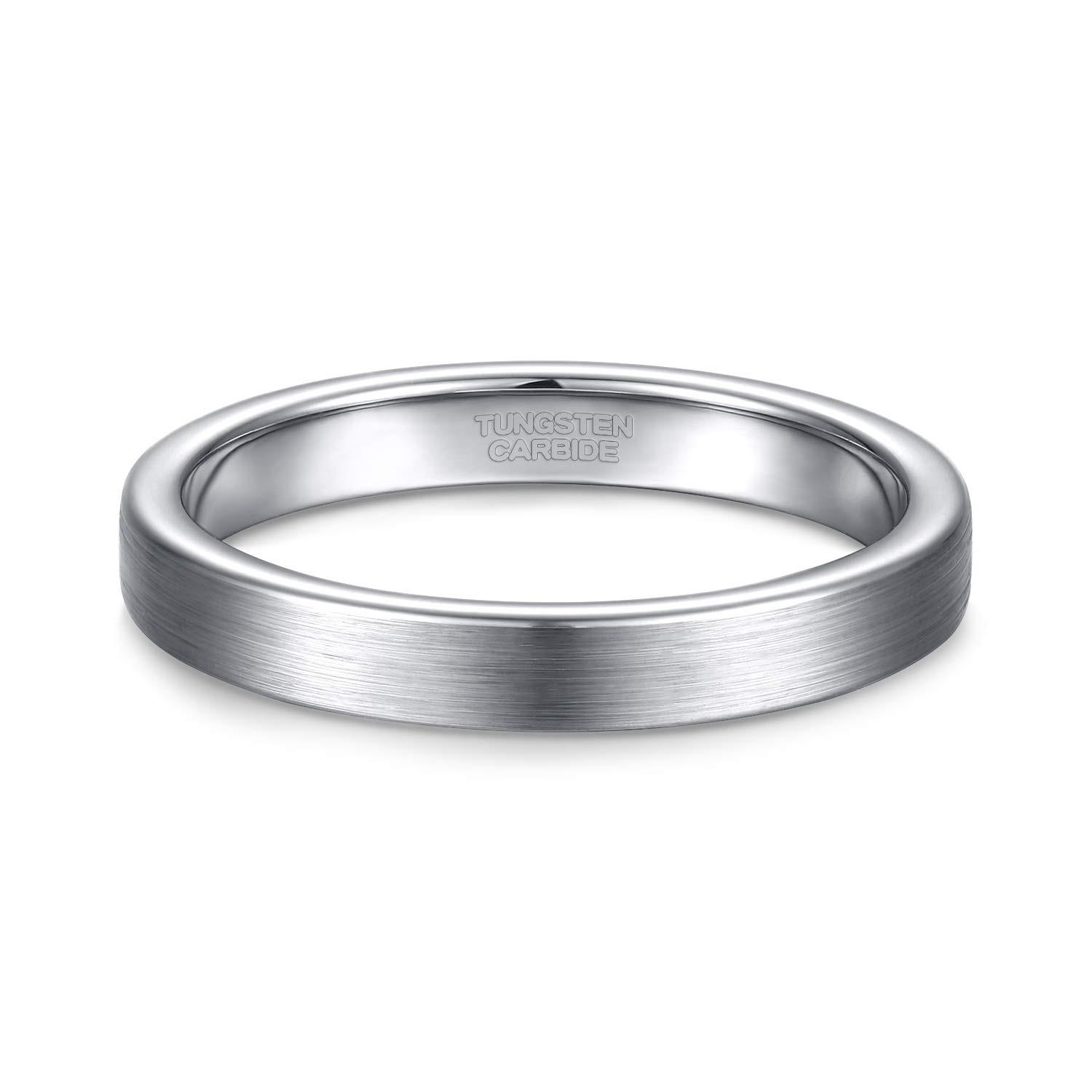 TRUMIUM 3mm & 5mm Tungsten Wedding Bands for Women & Men - Rose Gold & Silver Brushed Comfort Fit Rings (Size 4-12) - Perfect for Engagement, Anniversary & Everyday Wear