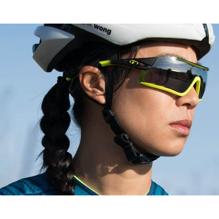 Davos Race Sunglasses - Neon, Smoke & Clear Lenses - UV Protection, Lightweight & Stylish for Running, Cycling & Outdoor Sports