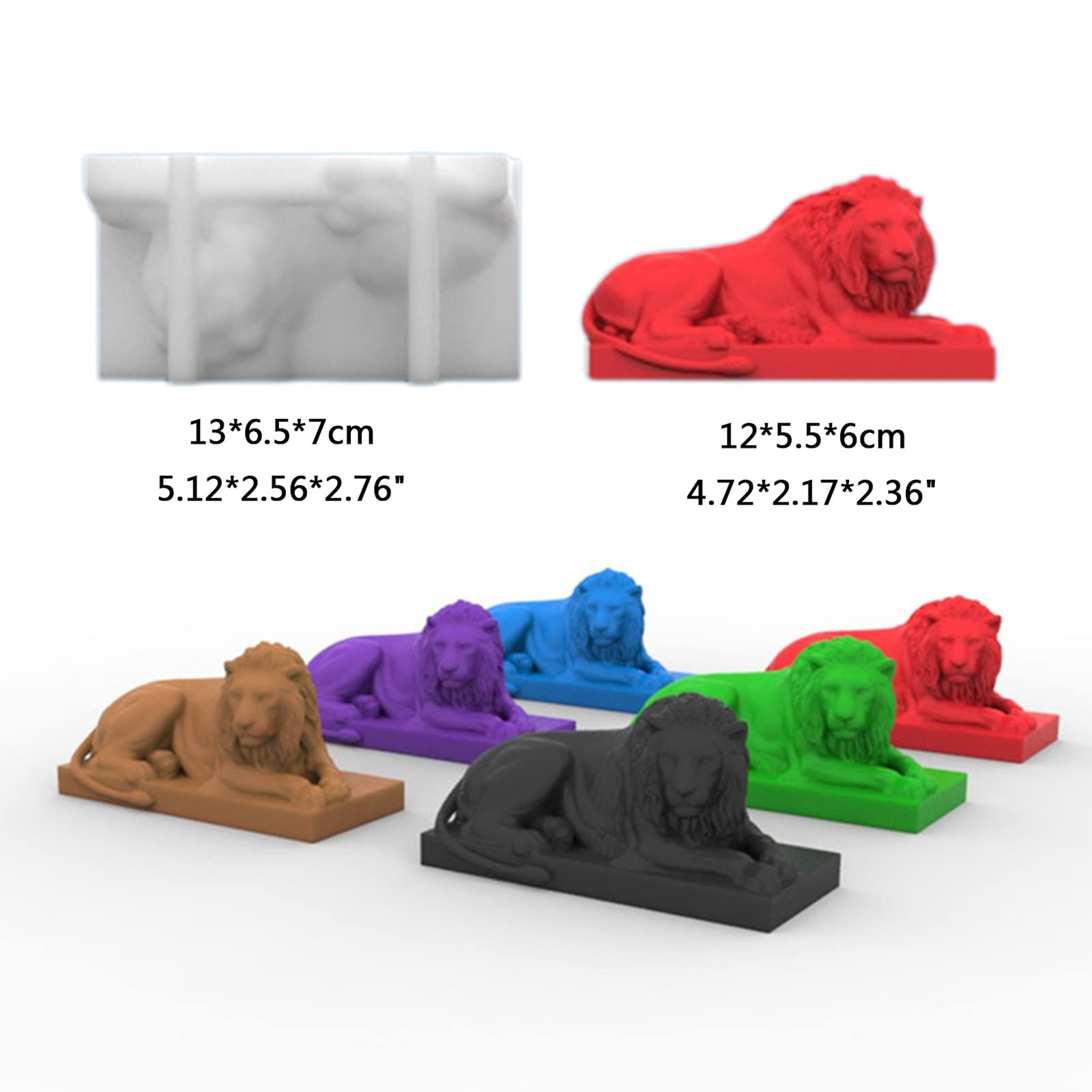 3D Lion Statue Silicone Molds for Candle Making, DIY Cake, Chocolate & Soap Molds - Halloween Resin Craft Supplies for Home Decor & Aromatherapy Gifts