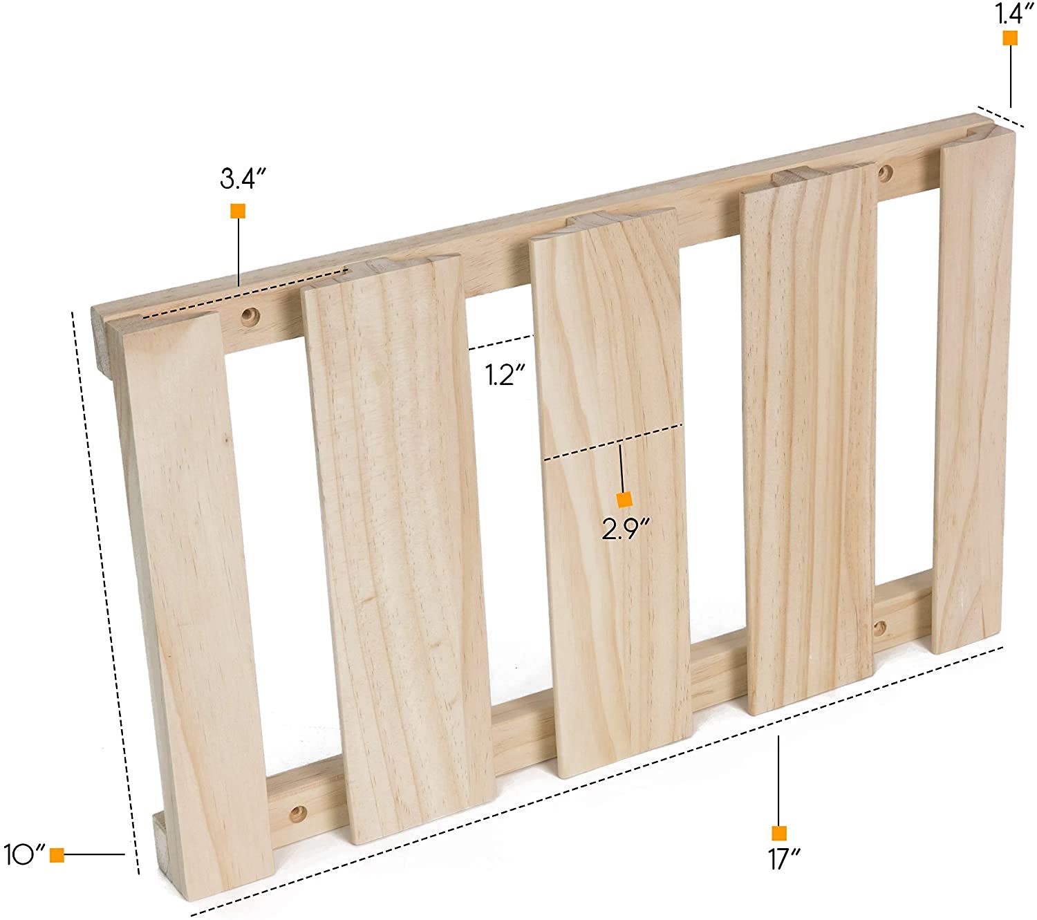 Adjustable Under Cabinet Wine Glass Rack - 4 Section Rustic Wood Stemware Holder for 12 Glasses, 10 Inch Deep Natural Finish - Perfect for Kitchen, Bar & Dining Room Organization