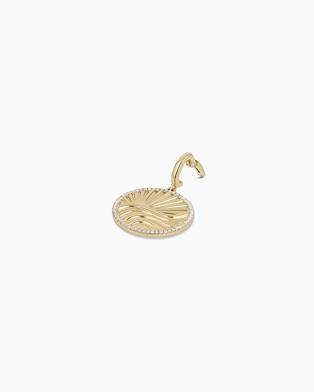 Diamond Wave Charm Pendant Necklace - Elegant 925 Sterling Silver Jewelry for Women - Perfect for Everyday Wear, Gift Giving & Special Occasions