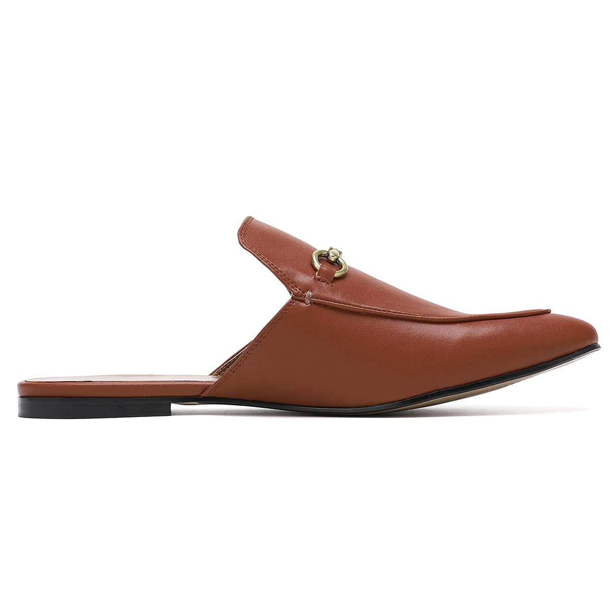 Genuine Leather Men's Mules Clog - Slip On Backless Loafers & Casual Slippers (Tan, Size 8) - Comfortable House Shoes for Indoor/Outdoor Wear